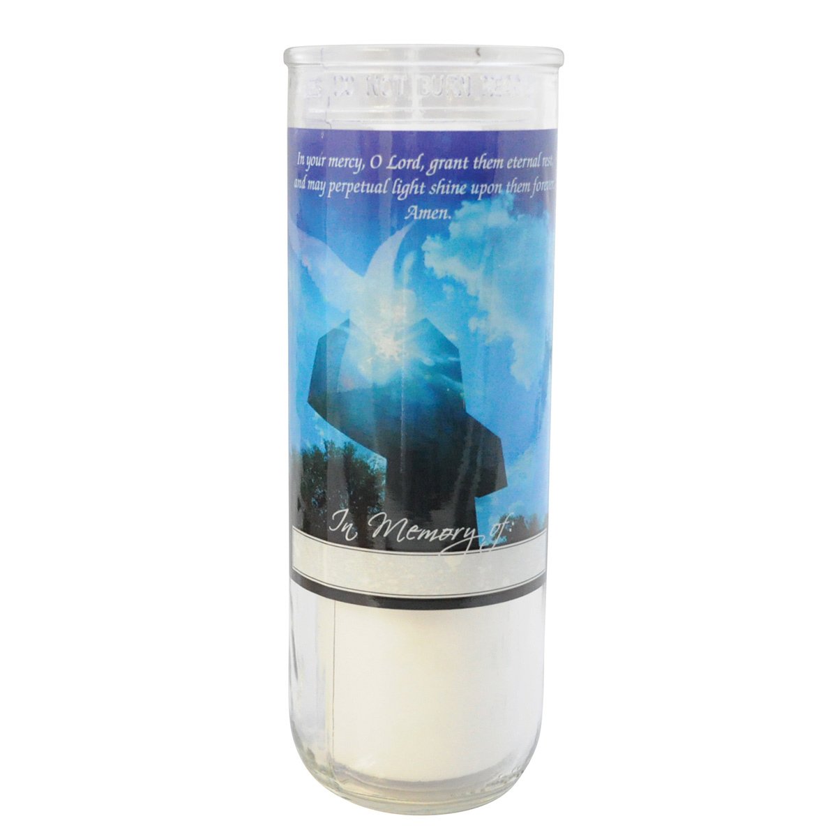 Root All Souls Day Memorial Candle – English – 5 Day Open Mouth Glass 12/Cs