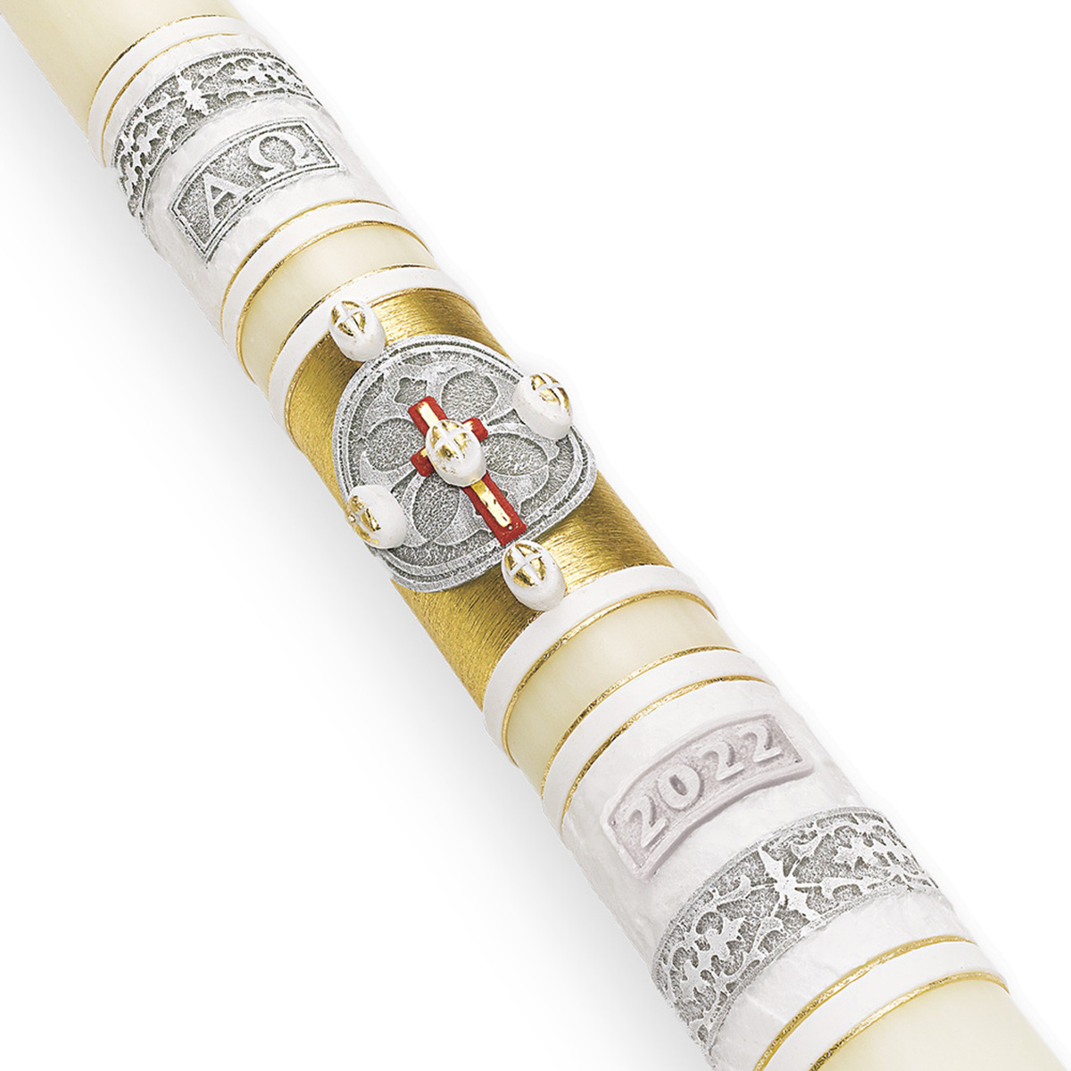 Root Paschal Candle The Resurrection and the Life – White 4” x 36”