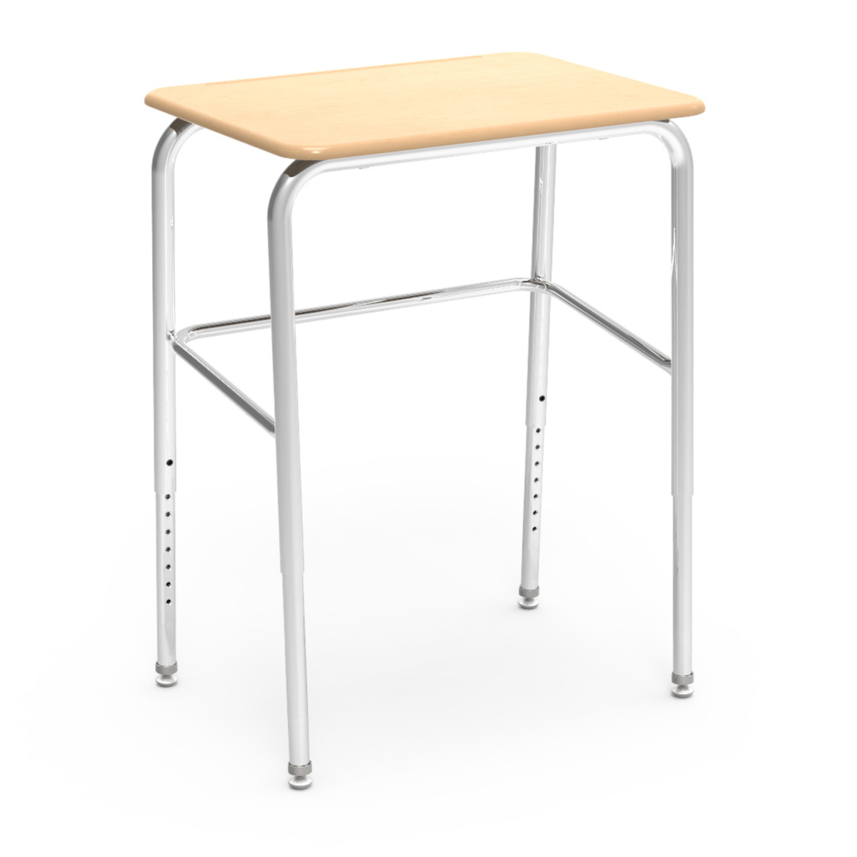 Virco 72 Series Adjustable Height Student Desk with Hard Plastic Top