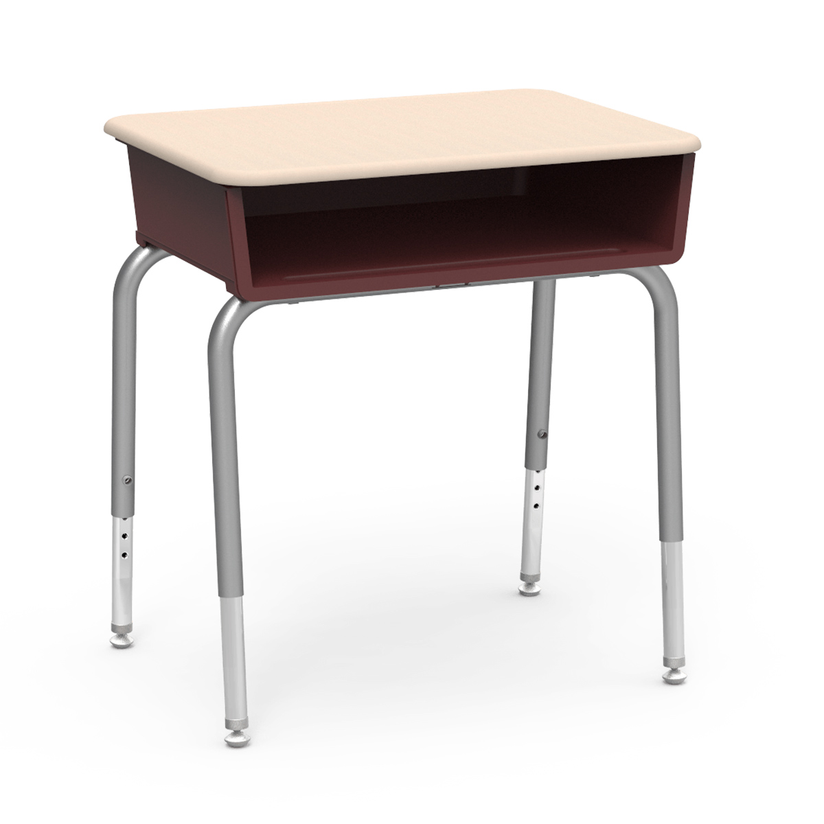 Virco 785 Series Student Desk with Hard Plastic Surface and Plastic Book Box