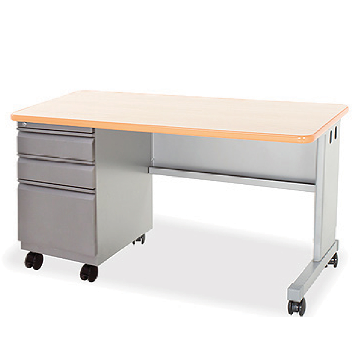 Smith System 24″ x 54″ Cascade Teacher Desk Left Pedestal B/B/F