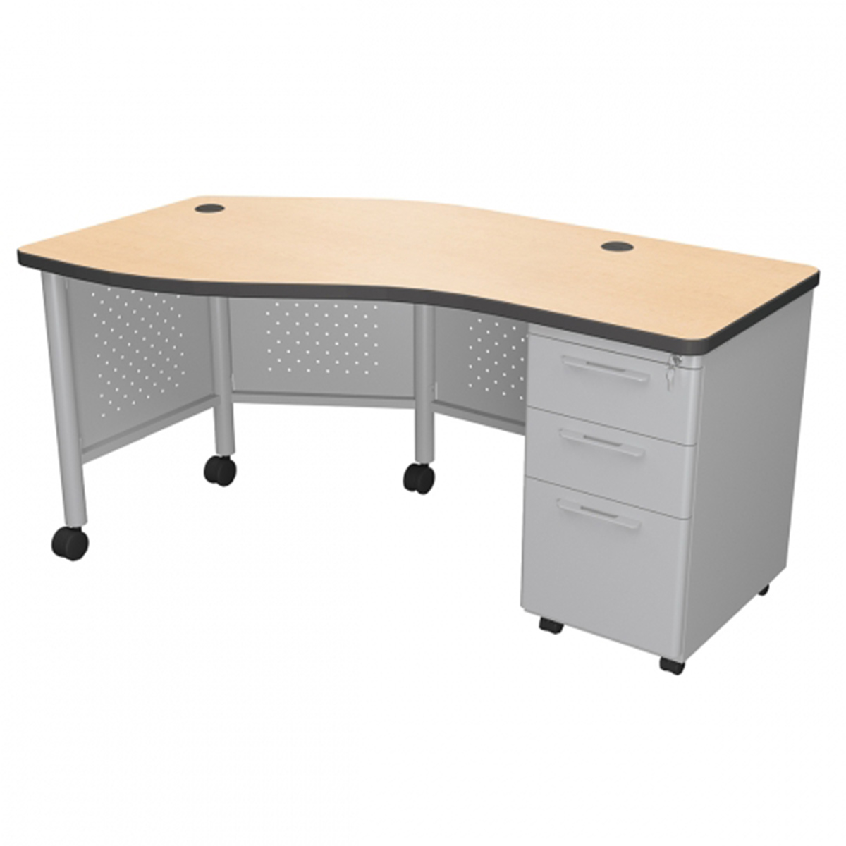 MooreCo Avid Instructor Desk w Right Return