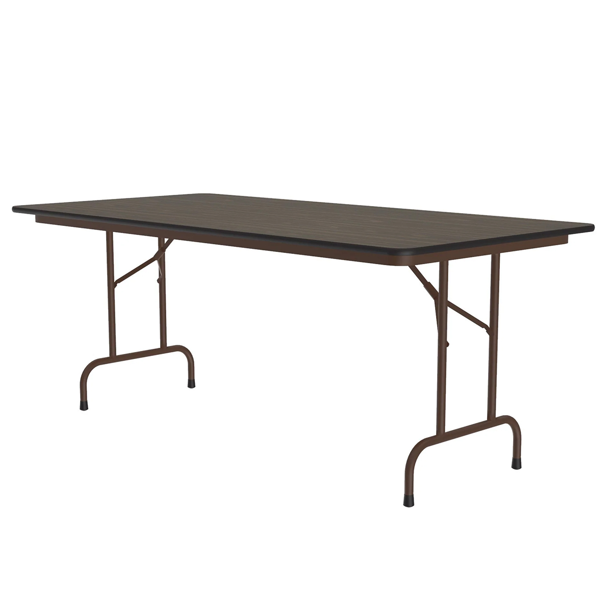 Correll 36″x72″ Deluxe Particleboard Core Folding Table, Walnut